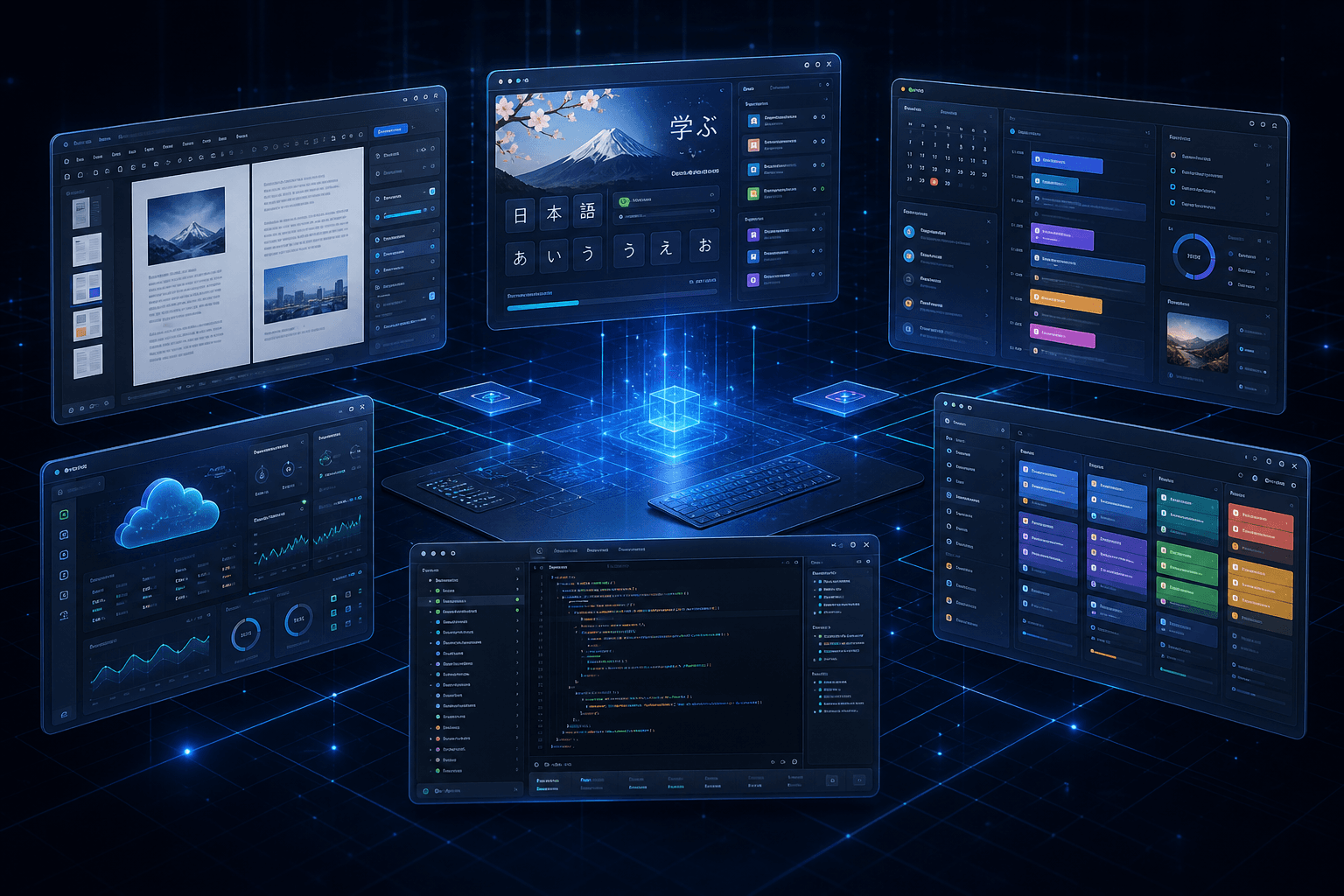 A visual ecosystem of multilingual, learning, cloud, productivity, and developer applications
